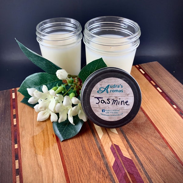 Jasmine Candle, Jasmine Scent Candle, Spring Decor, Floral Candle, Fresh Clean Candle