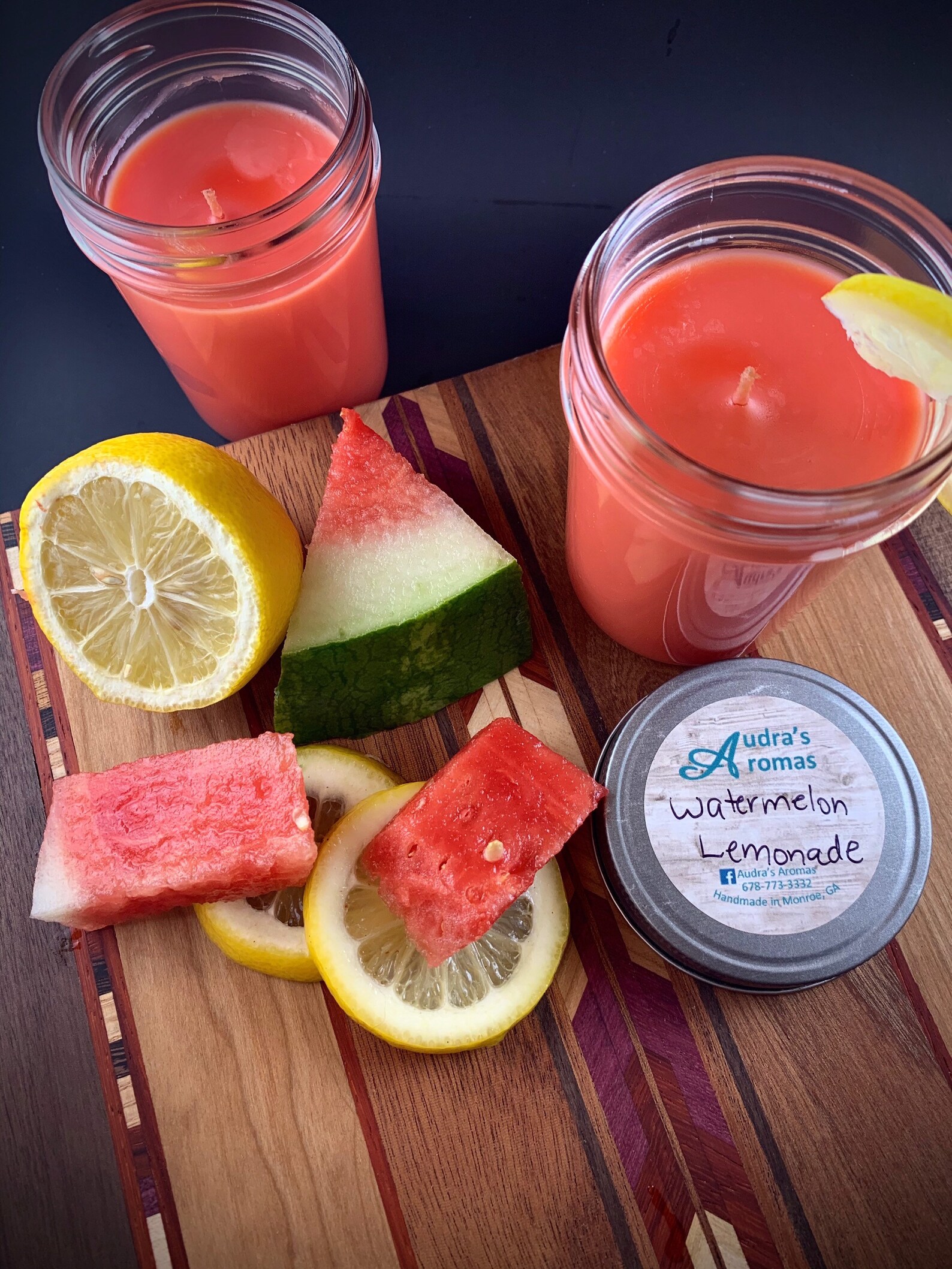 Watermelon Lemonade Candle/ Fruity Scented Candle/ Lemon Etsy