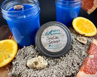 Seaside Serenity Candle/ Beach Scented Candle/ Ocean Candle/ Beach Home Decor/ Summer Candle