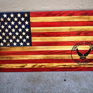 Wooden Air Force Flag 24x13, Air Force Gift, USAF Wall Art, Military Wife, Graduation Gift, Air Force Wife, Air Force Memorabilia