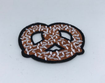 Pretzel Patches - Pretzel Iron On Patch - Iron On Patches - Patches For Jackets - Sew On Iron On Patch