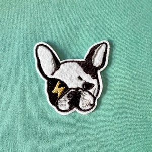 Franse Bulldog Dog Patches - Bliksem opstrijkbare patch - Opstrijkbare hond patch - Opstrijkbare patches