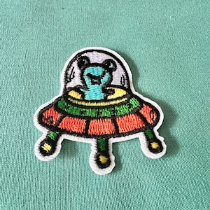 UFO Alien Iron On Patch - Ferro do espaço sideral em patches - Alien Iron On Patches