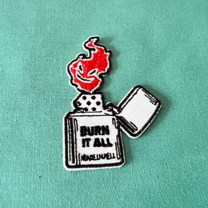 Burn It All Patches - Iron On Patch - Made In Hell Iron On Patches - Patches voor jassen - Iron On Patches