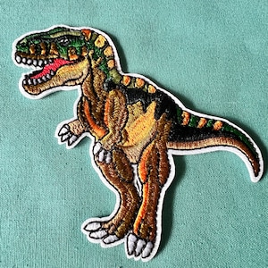 T-Rex Patch - Dinosaur Iron On Patch - Iron On Patches - Patches For Jackets - Iron On Patch