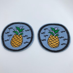 2x Pineapple Patches - Pineapple Iron On Patch - Iron on Pineapple Patch - Iron On Patches - Patches For Jackets - Sew On Iron On Patch