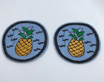 2x Pineapple Patches - Pineapple Iron On Patch - Iron on Pineapple Patch - Iron On Patches - Patches For Jackets - Sew On Iron On Patch