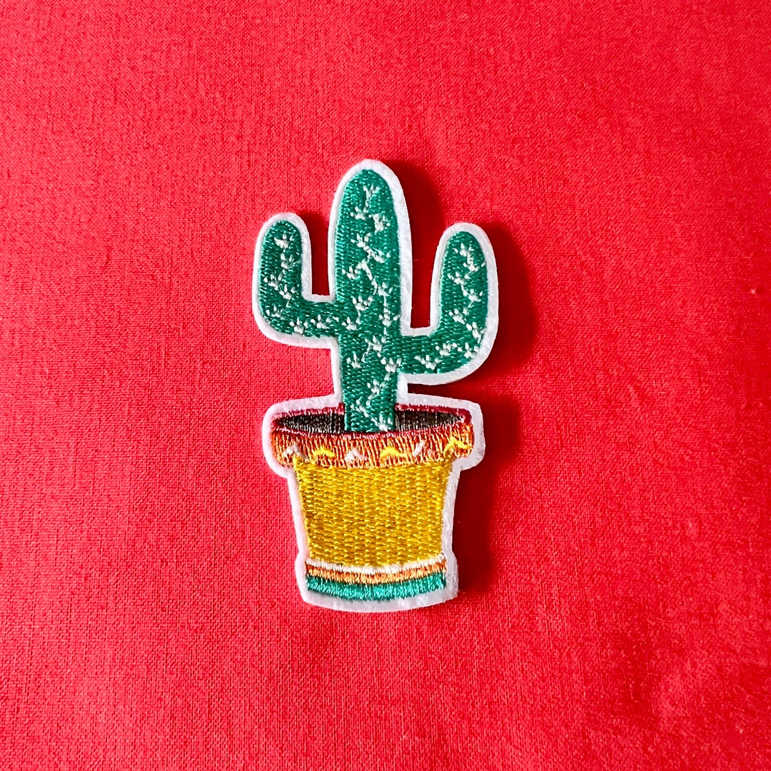 Cactus Patches Cactus Iron on Patch Iron on Cactus Patch Etsy