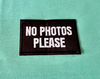 Geen foto's alstublieft Patches - Iron On Patch - Patches voor jassen