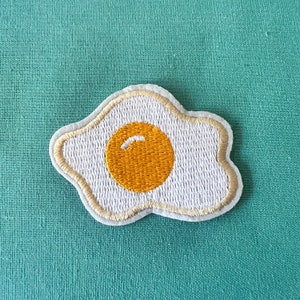 Fried Egg Iron on Patch Yellow Egg Patches Cute Yellow Egg Kawaii Egg Iron  on Patches, Funny Egg Food Patches, Cute Cartoon Egg Yolk Patch 