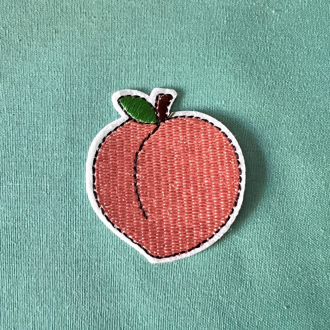 Peach Patches Peaches Iron on Patch Fruit Iron on Patch Etsy