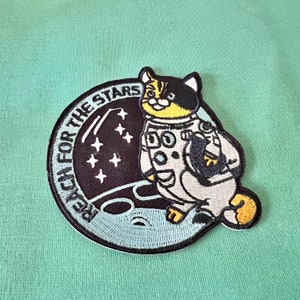 Cat Patch - Space Cat Iron On Patch - Cats Iron On Patches - Patches For Jackets - Sew On Iron On Patch