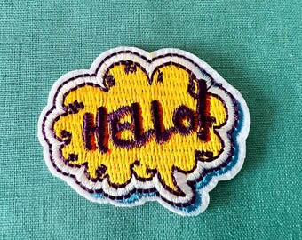 Parches de Hello - Parches de Hello para planchar - Parches de Hello para planchar - Parches para chaquetas - Parches para planchar