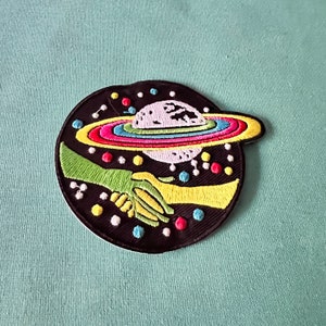 Alien-Aufnäher zum Aufbügeln – Weltraum-Aufnäher zum Aufbügeln – Alien-Aufnäher zum Aufbügeln