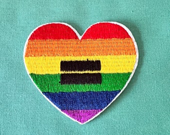 Love Is Love Patches - Iron On Peace Patch - Heart Patch - Rainbow Iron On Patches - Patches For Jackets - Iron On Patches