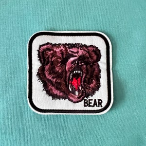 Bear Patch - The Bear Iron On Patch - Iron On Patches - Patches For Jackets - Iron On Patch