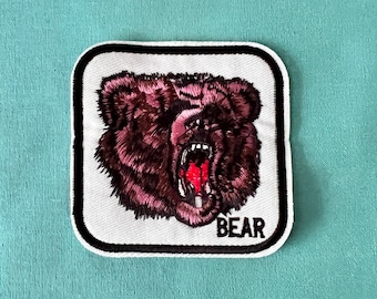 Bear Patch - The Bear Iron On Patch - Iron On Patches - Patches For Jackets - Iron On Patch