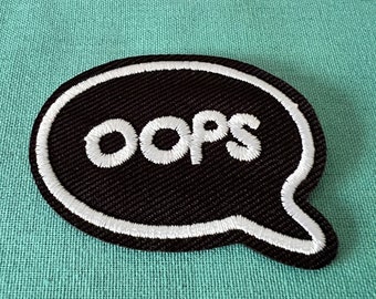 Oops! Patches - Iron On Oops! Patch - Oops! Iron On Patches - Patches For Jackets - Iron On Patches