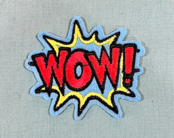 WOW! Patches - Iron On WOW! Patch - WOW! Iron On Patches - Patches For Jackets - Iron On Patches