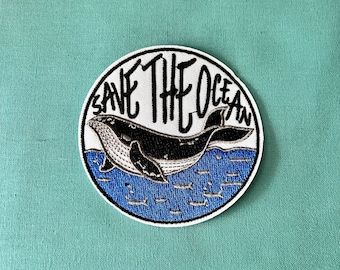Patch baleine à repasser appliqués thermocollants baleine en liberty Patch baleine à repasser appliqués thermocollants baleine en liberty