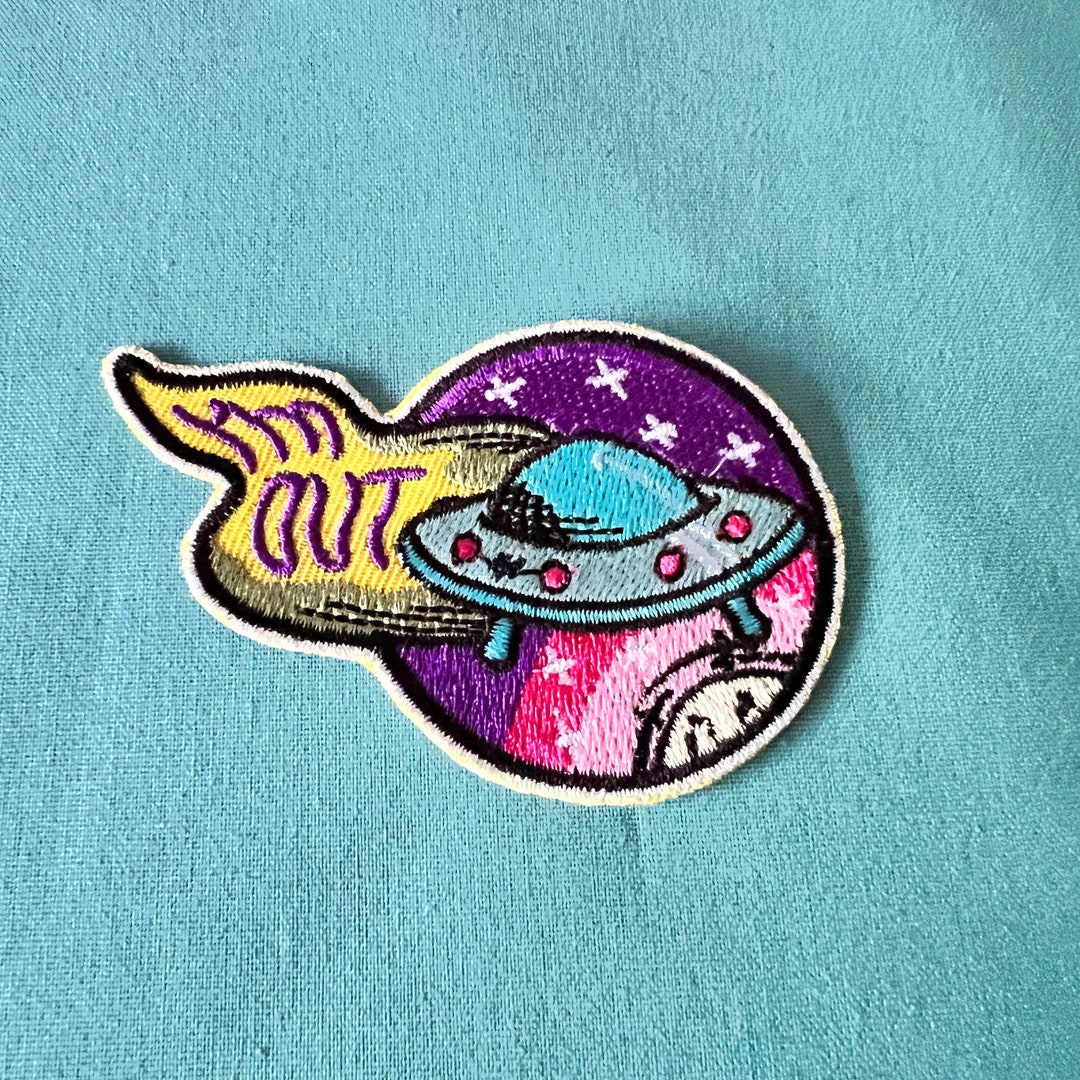 UFO Iron on Patch Outer Space Iron on Patches Alien Iron on Patches - Etsy