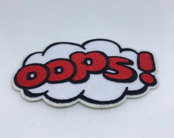 Oops! Patches - Iron On Oops! Patch - Oops! Iron On Patches - Patches For Jackets - Iron On Patches