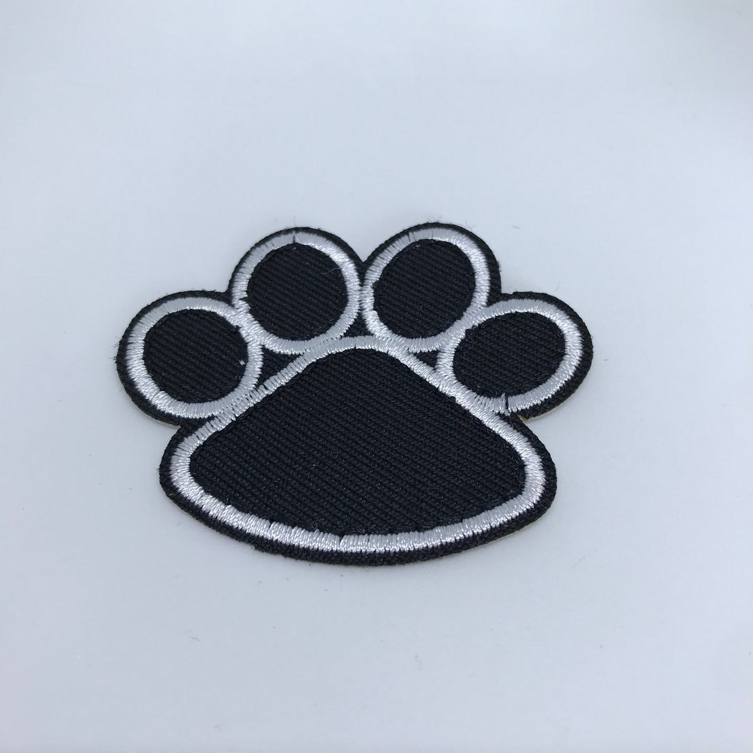 Paw Print Patches Paw Print Iron on Patch Iron on Dog Paw Print Patch ...