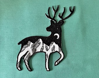 Deer Patch - Cosplay Iron On Patch - Deer Iron on Patches - Buck Iron On Patches