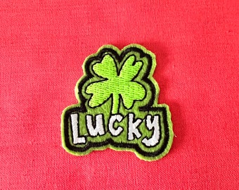 Lucky Patches - Iron On Patch - Four Leaf Clover Iron on Patches - Patches For Jackets