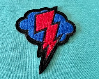 Patches de relâmpago - Patches de ferro em patches - Patches de ferro em raios vermelhos - Patches para jaquetas - Patches de ferro em patches