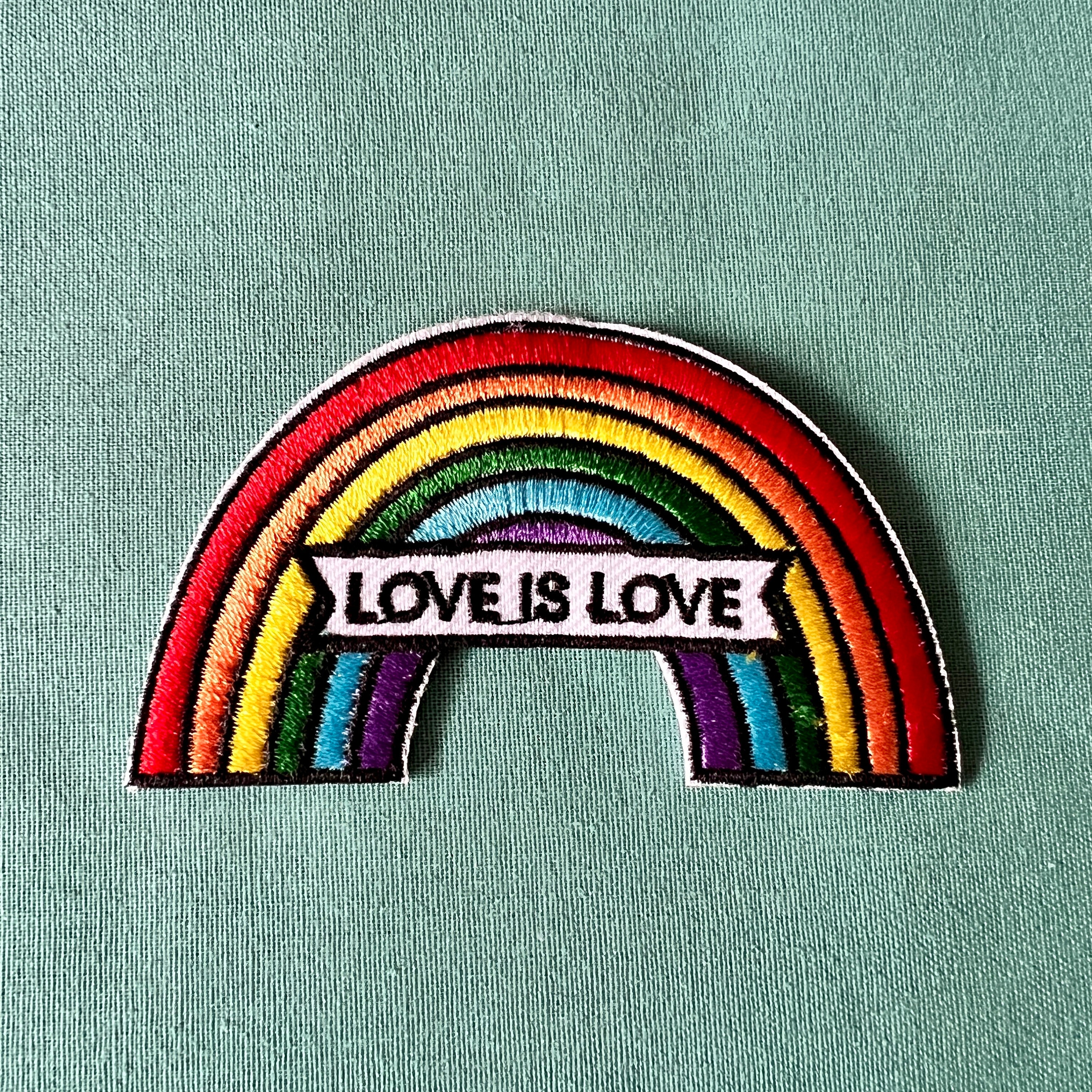 Love Is Love Patches - Iron On Peace Patch - Rainbow Iron On Patches - Patches For Jackets