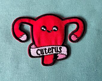 Cuterus Patches - Uterus Iron On Patch - Iron On Patches - Patches For Jackets