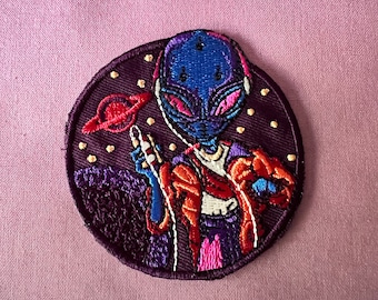 Alien opstrijkbare patch - Outer Space opstrijkbare patches - Alien opstrijkbare patches