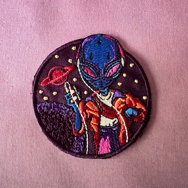 Alien Iron On Patch - Outer Space Iron on Patches - Alien Iron On Patches
