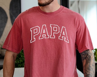 Comfort Colors Papa Shirt, Papa Shirt, Fathers Day Shirt, Custom Papa Shirt, Trendy Papa Shirt, Gift for New Dad, Fathers Day Gift, Papa Tee