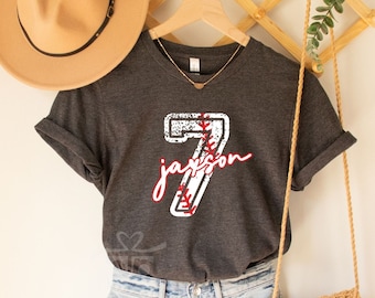Custom Team Number Shirt, Baseball Mom Shirt, Sports Mom Gift, Baseball Mom Shirt, Custom Name Shirt, Baseball Team Number Shirt, Team Shirt