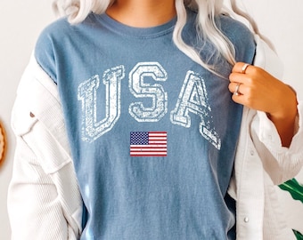 USA Distressed Flag Shirt, 4th of July Shirt, American Flag Shirt, Patriotic Shirt, USA Distressed Shirt, America Shirt, 4th of July Tshirt
