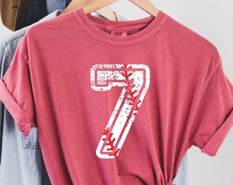 Comfort Colors Baseball Shirt, Custom Team Number Shirt, Baseball Mom Shirt, Game Day Shirt, Sports Mom Shirt, Baseball Tees, Sports Tees