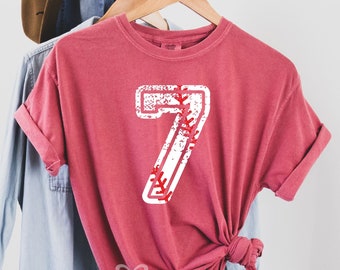 Comfort Colors Baseball Shirt, Custom Team Number Shirt, Baseball Mom Shirt, Game Day Shirt, Sports Mom Gift, Baseball Pullover, Sports Gift