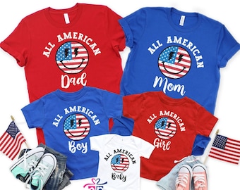 4th of July Crew, Matching Family shirts, 4th of July Family Shirts, Patriotic Fourth of July Shirt, Personalized Shirt, All American Family