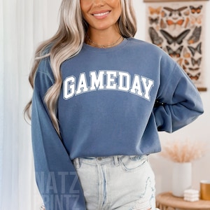 Comfort Colors Gameday Sweatshirt, Gameday Sweatshirt, Sports Mom Gift, Football, Baseball, Softball, Gameday Outfit, Game Day Sweater