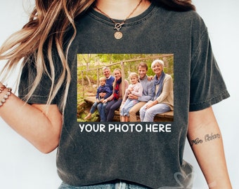 Comfort Colors Shirt, Photo Shirt, Custom Photo Shirt, Custom Picture Shirt, Custom Logo Shirt, Team Photo Shirt, Custom Family Shirt