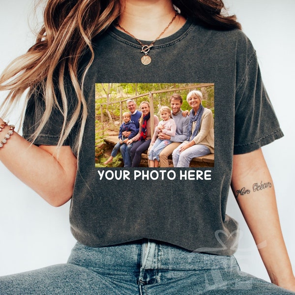 Comfort Colors Shirt, Photo Shirt, Custom Photo Shirt, Custom Picture Shirt, Custom Logo Shirt, Team Photo Shirt, Custom Family Shirt