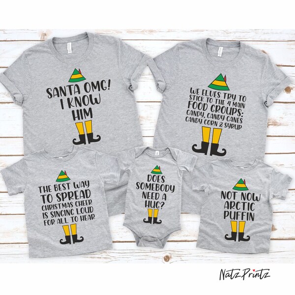 Buddy the Elf Shirts, Elf Movie Quote, Cotton Headed, Chemises de Noël, Noël en famille, Chemises Elf, Pyjama de Noël, Tee de couple assorti