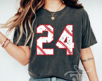 Baseball Comfort Colors Shirt, Baseball Shirts, Custom Baseball Shirts, Custom Team Number, Mom Sports Shirt, Game Day Shirts, Baseball Mom