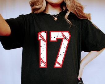 Baseball Comfort Colors Shirt, Baseball Shirt, Custom Baseball Shirts, Custom Team Number, Mom Sports Shirt, Game Day Shirt, Baseball Mom