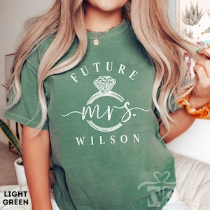 Personalized Future Mrs Shirt, Bachelorette Shirt, Engagement Gift for Her, Fiance Shirt, Custom Shirt, Bridal Shirt, Wedding Party Tees