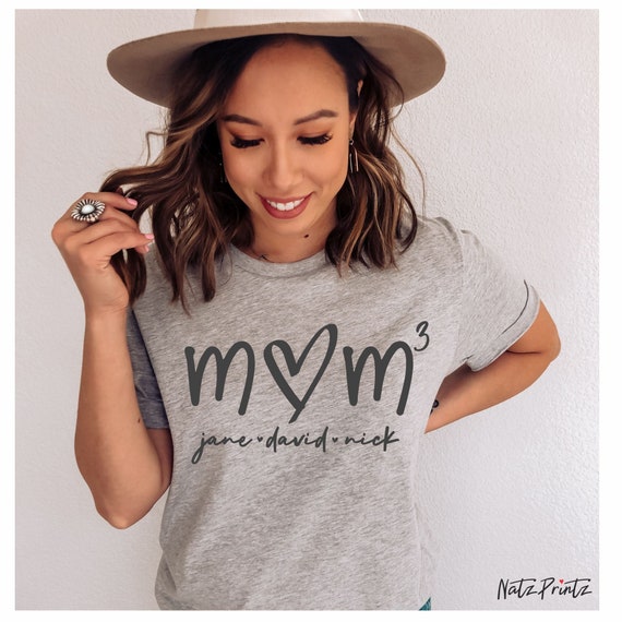 Mom3- Mom Of Three Kids T-Shirt Funny Mothers Day Gift Mom3- Mom Of Three Kids T-Shirt Funny Mothers Day Gift