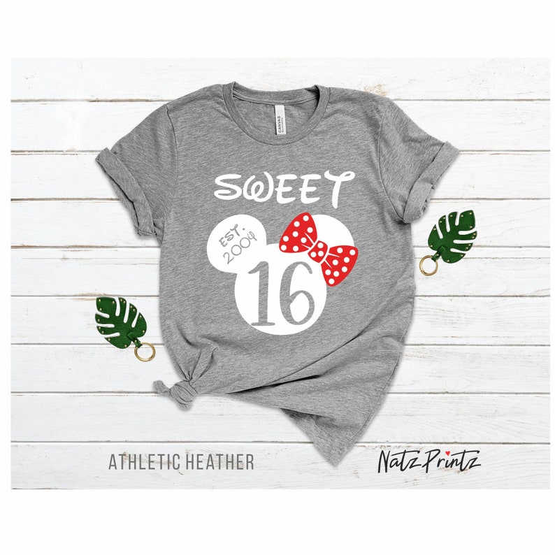 Disney Birthday Shirts 16th Birthday Shirt Sweet 16 Hello | Etsy