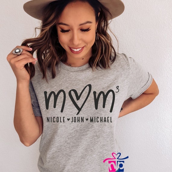 Mom3- Mom Of Three Kids T-Shirt Funny Mothers Day Gift Mom3- Mom Of Three Kids T-Shirt Funny Mothers Day Gift